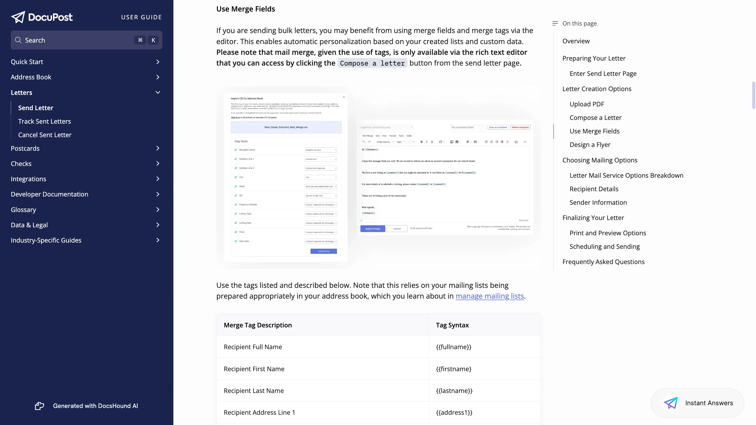 A visual case study of a DocsHound customer