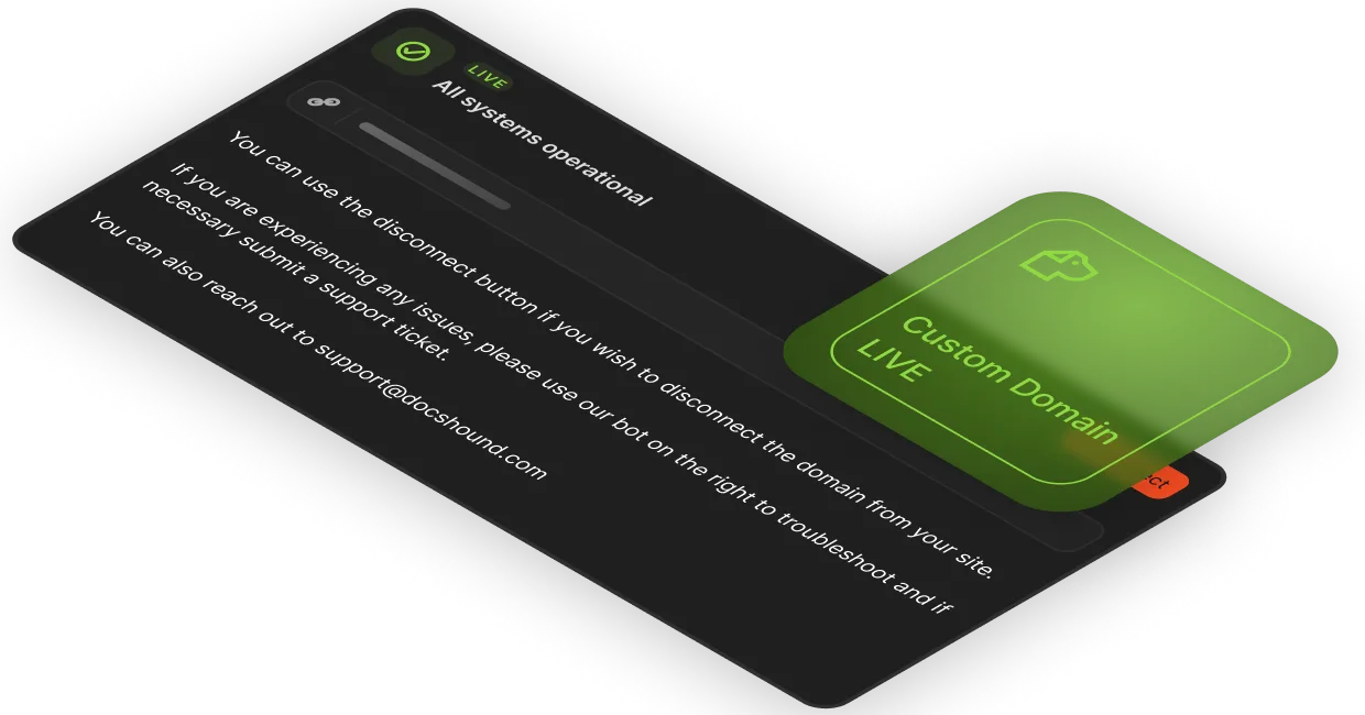 Documentation that **lives on your domain**, creating a seamless experience that **builds customer trust**