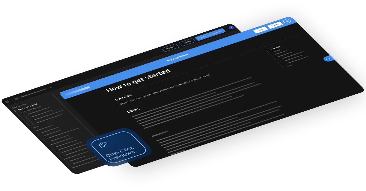 **See exactly** how your branded knowledge base will appear before publishing, **eliminating design uncertainty**